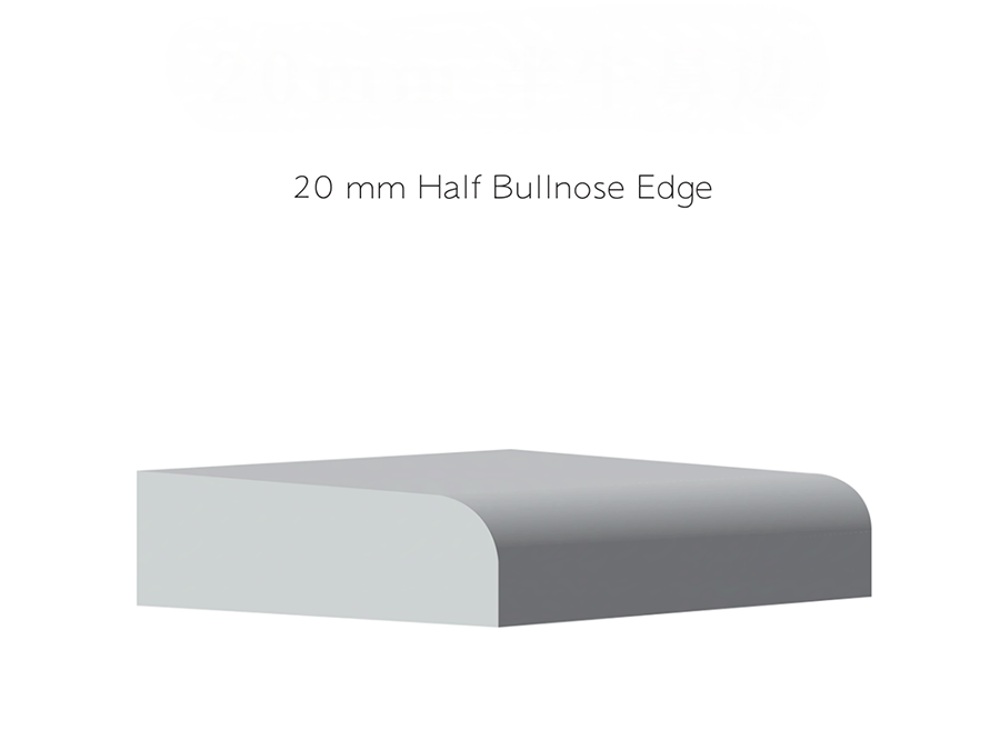 Half bullnose edge